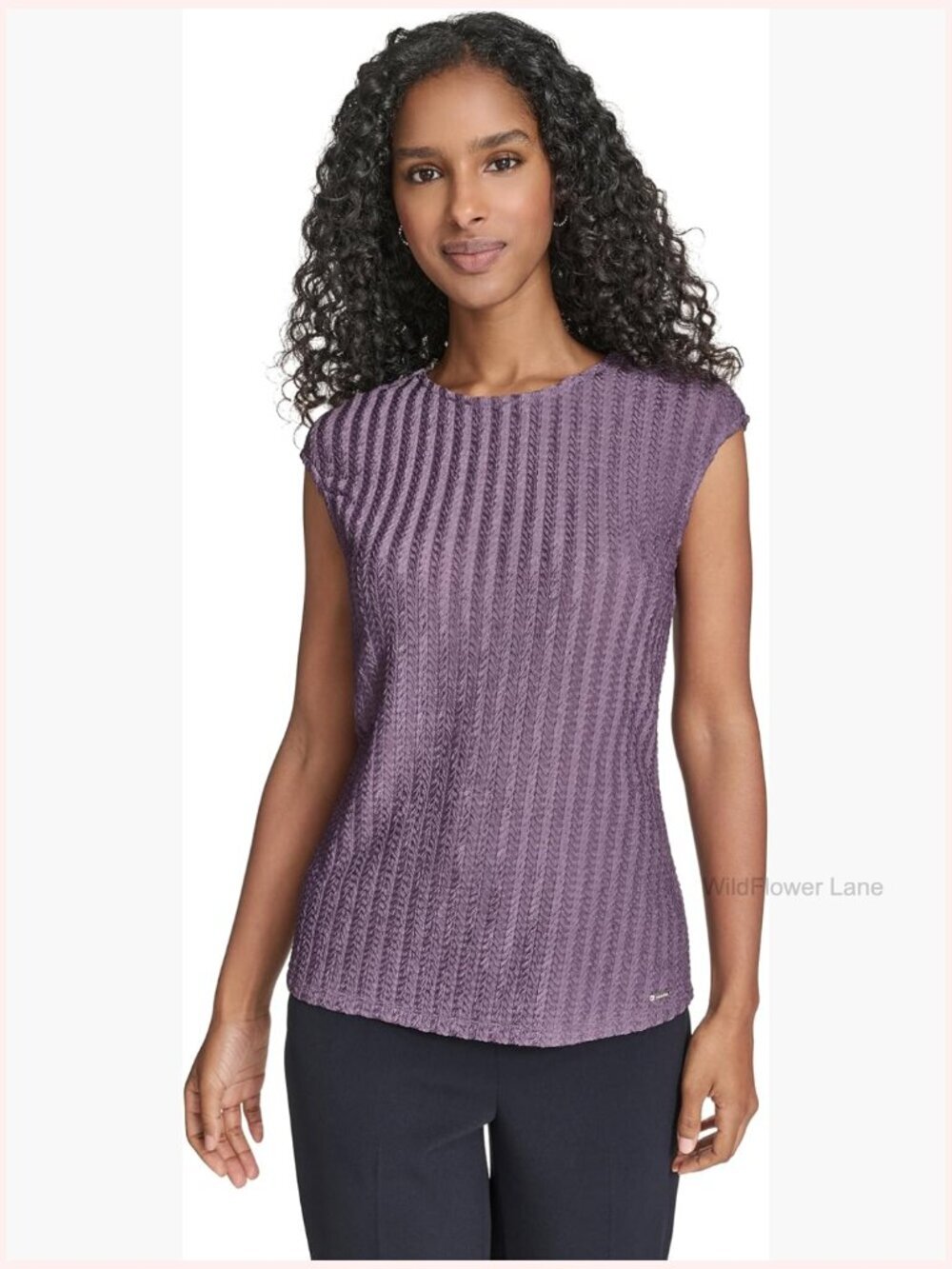 Short Sleeve Crew Neck Blouse - Regular Fit, Solid Work Top